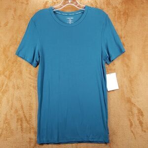 CALVIN KLEIN Sleepwear Mens Small Blue Pullover Crew Short Sleeve Tee Ultra Soft